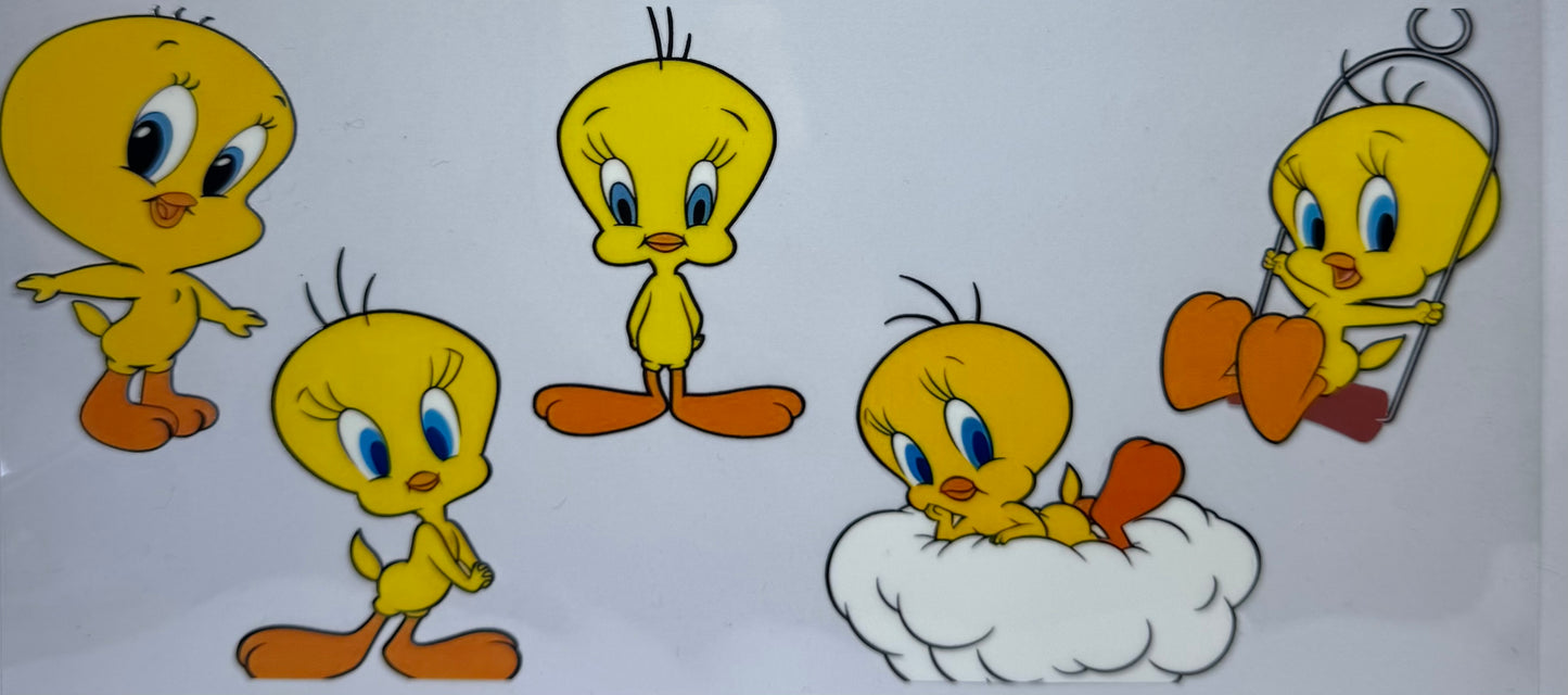 16oz UV DTF Libbey Wrap tweety bird #a202