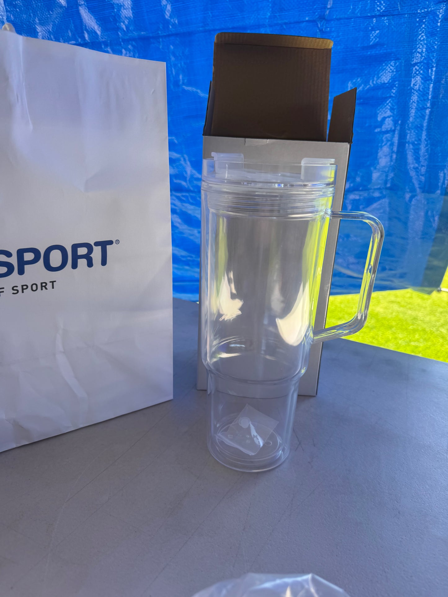 40oz Acrylic Snow Globe Double Wall Tumbler Mug ( Pre Drill + Plug)