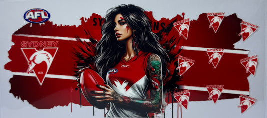 16oz UV DTF Libbey Wrap AFL Sydney swans  #714