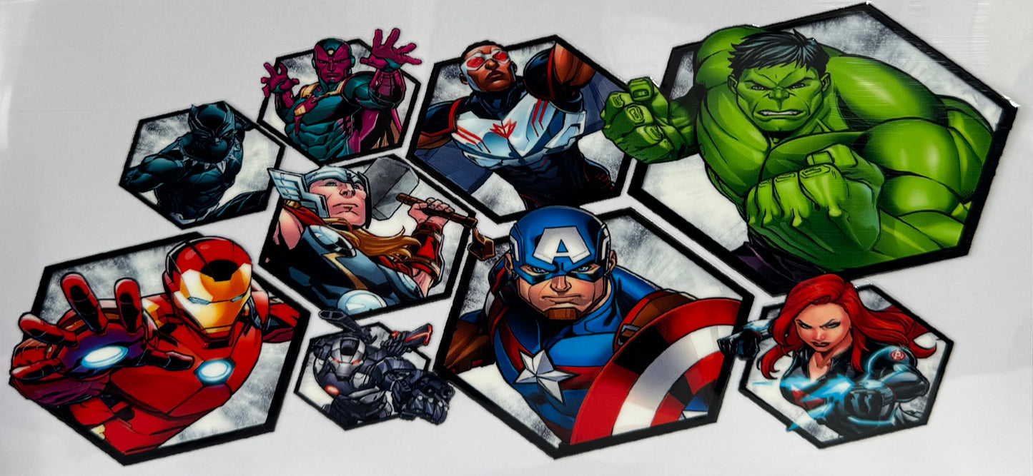 16oz UV DTF Libbey Wrap The Avengers #a55