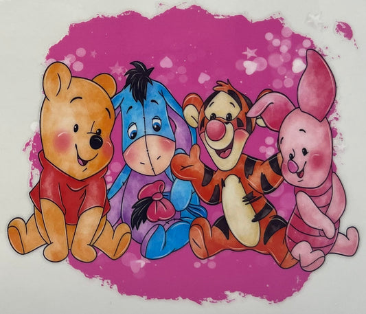 UV DTF Decal - Winnie the Pooh pink #D71