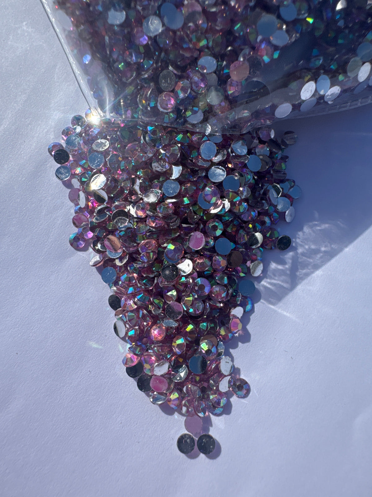 3mm Flat Back Silver Back  AB LUX Crystal Diamond Rhinestones | 100gm | WBS-B49