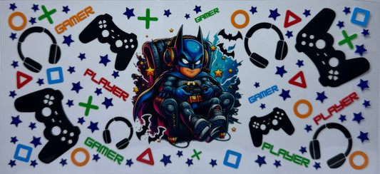 16oz UV DTF Libbey Wrap Batman PlayStation gamer #536