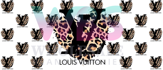 16oz UV DTF Libbey Wrap Louis Vuitton Leopards #226