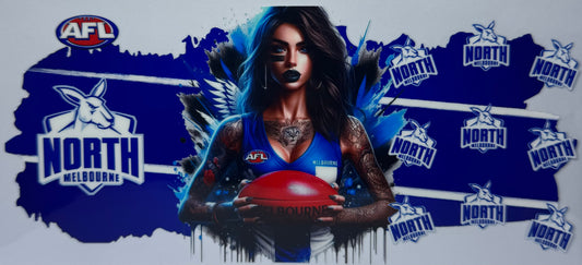 16oz UV DTF Libbey Wrap AFL north Melbourne #701