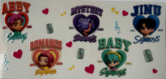 16oz UV DTF Libbey Wrap Kpop – HUNTRIX K-POP SAJA BOYS  #W164