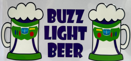 16oz UV DTF Libbey Wrap Buzz Light Beer #a150