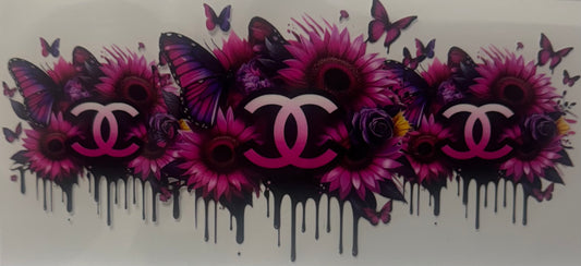 16oz UV DTF Libbey Wrap Designer drip Chanel W150