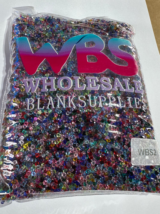 3mm Diamond Shaped Rhinestones 500g| Pointed Back Rhinestone Crystals WBS2