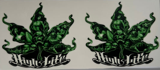 16oz UV DTF Libbey Wrap High Life #W171