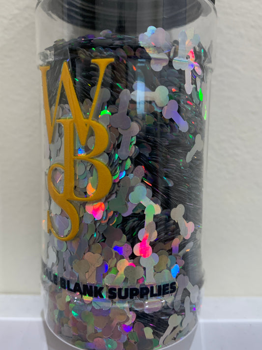 Shapes Glitter | 75gm | Silver Penis Dick Dicks