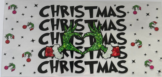 16oz UV DTF Libbey Wrap Christmas W97