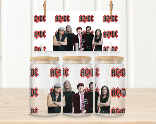 16oz UV DTF Libbey Wrap – ACDC Band  #W16