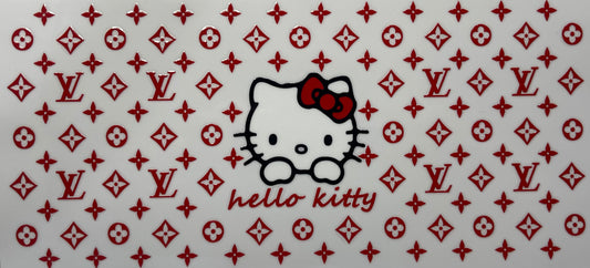 16oz UV DTF Libbey Wrap Louis Vuitton  Hello Kitty #a2