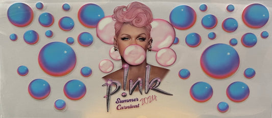 16oz UV DTF Libbey Wrap Pink Summer Carnival 2024 #30