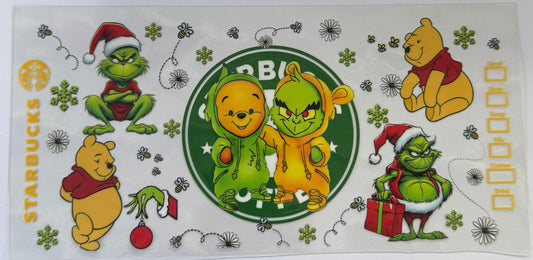 16oz UV DTF Libbey Wrap Christmas W108