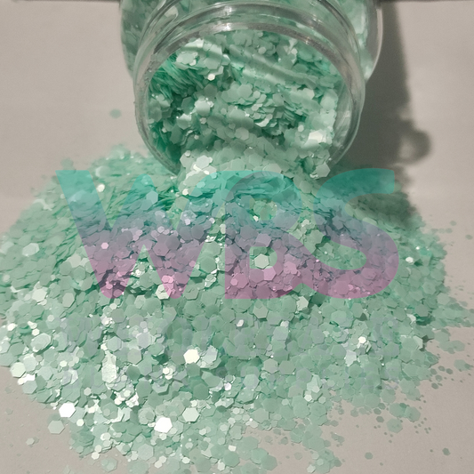 🌊 AQUA GLOW | Chunky Matte Glitter Bottle – 250gm 🌊
