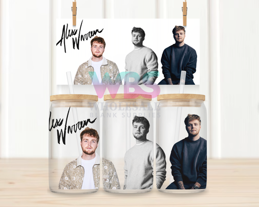 16oz UV DTF Libbey Wrap - Alex Warren Singer  #W39