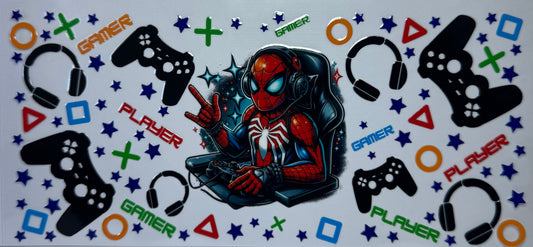 16oz UV DTF Libbey Wrap SpiderMan PlayStation gamer #449