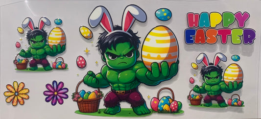 16oz UV DTF Libbey Wrap Easter Hulk  #233