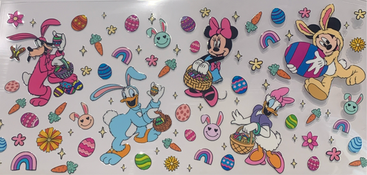 16oz UV DTF Libbey Wrap Easter mickey minnie disney   #390