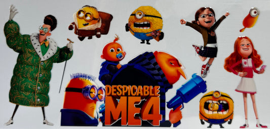 16oz UV DTF Libbey Wrap despicable me 4 #a131