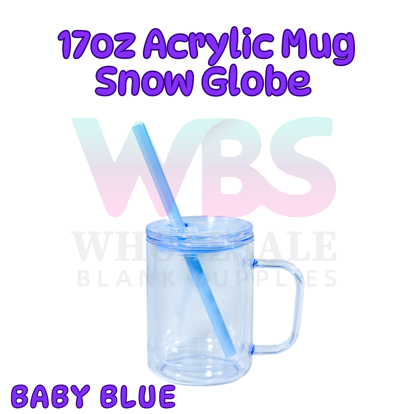 🌈 ACRYLIC 17oz Snow Globe Mug 💦 Seal Coloured EOFY