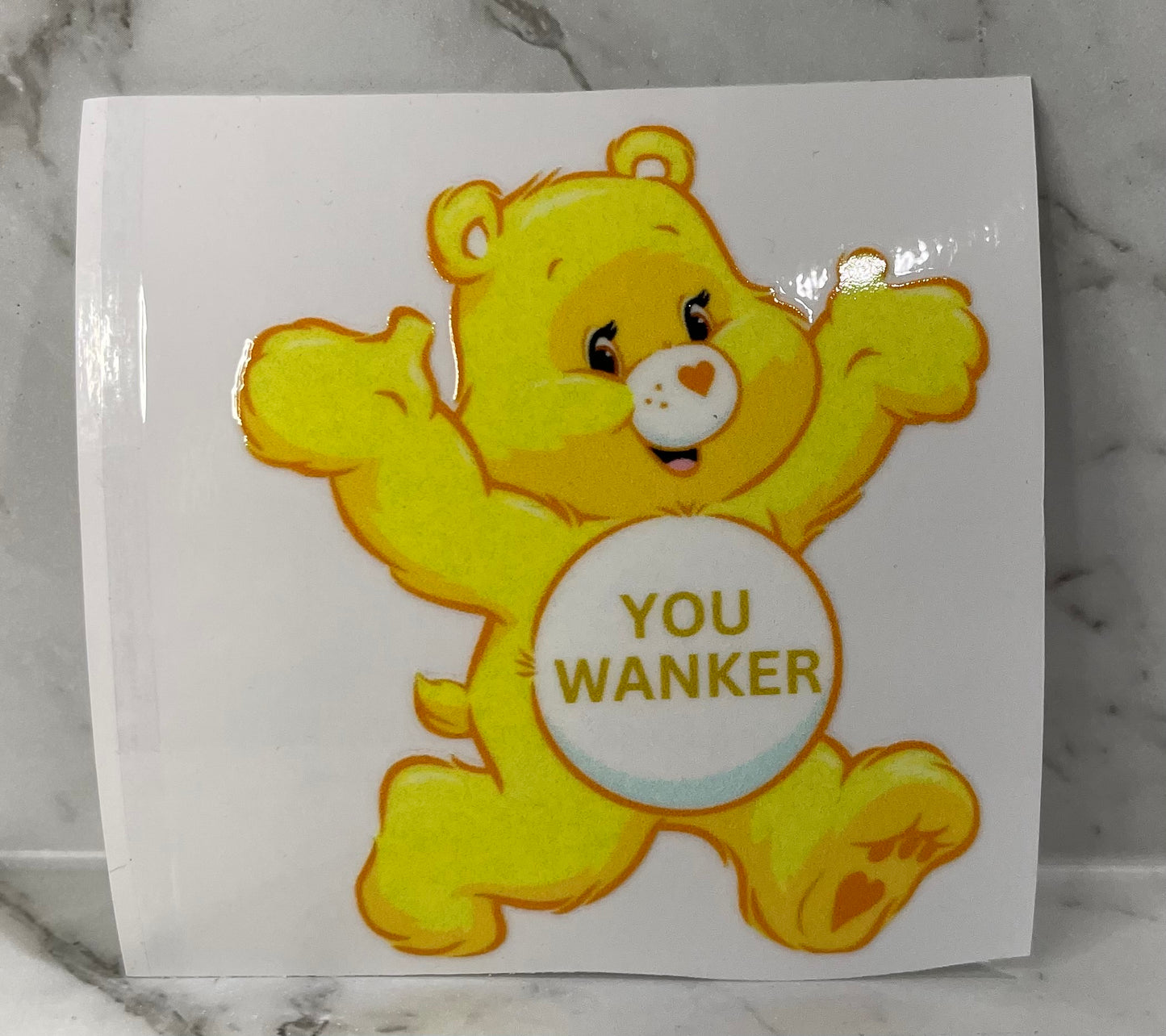 UV DTF Decal - Swear Bear you wanker #D55