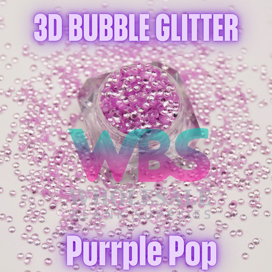 Purrple Pop | 3D  Bubble Glitter – 50gm