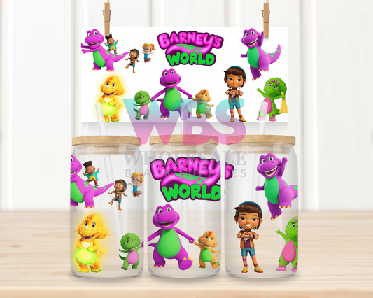 16oz UV DTF Libbey Wrap Barney #W60