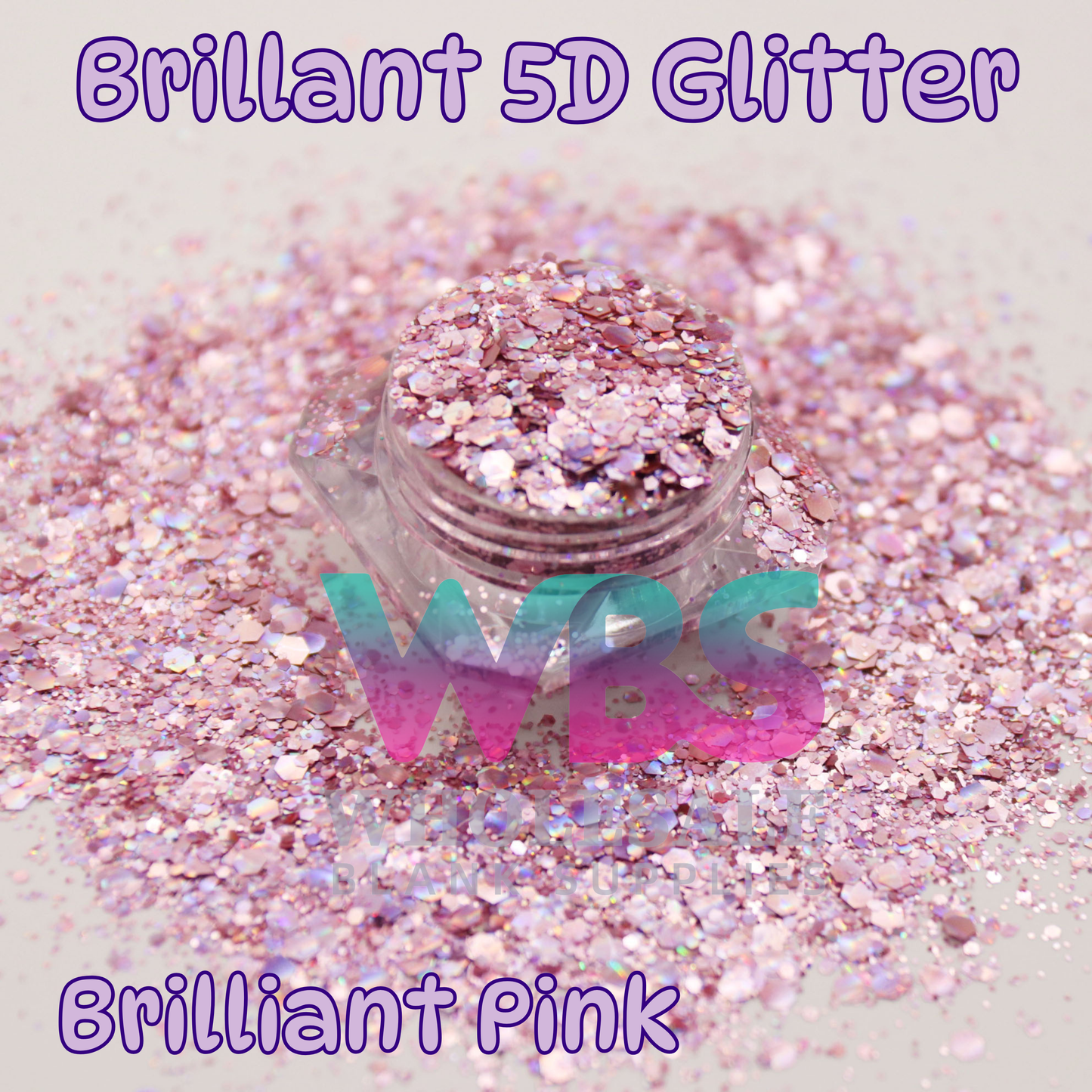 5D Brilliant Pink Glitter | 50gm