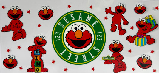 16oz UV DTF Libbey Wrap Elmo Sesame Street #947