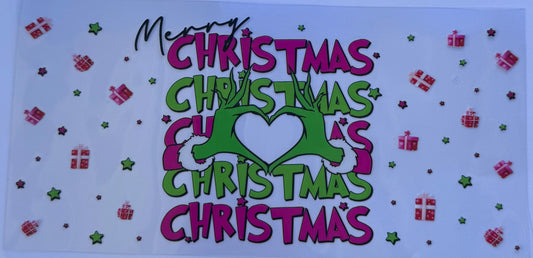 16oz UV DTF Libbey Wrap Christmas W137