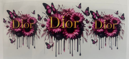 16oz UV DTF Libbey Wrap Designer Drip  Dior W145