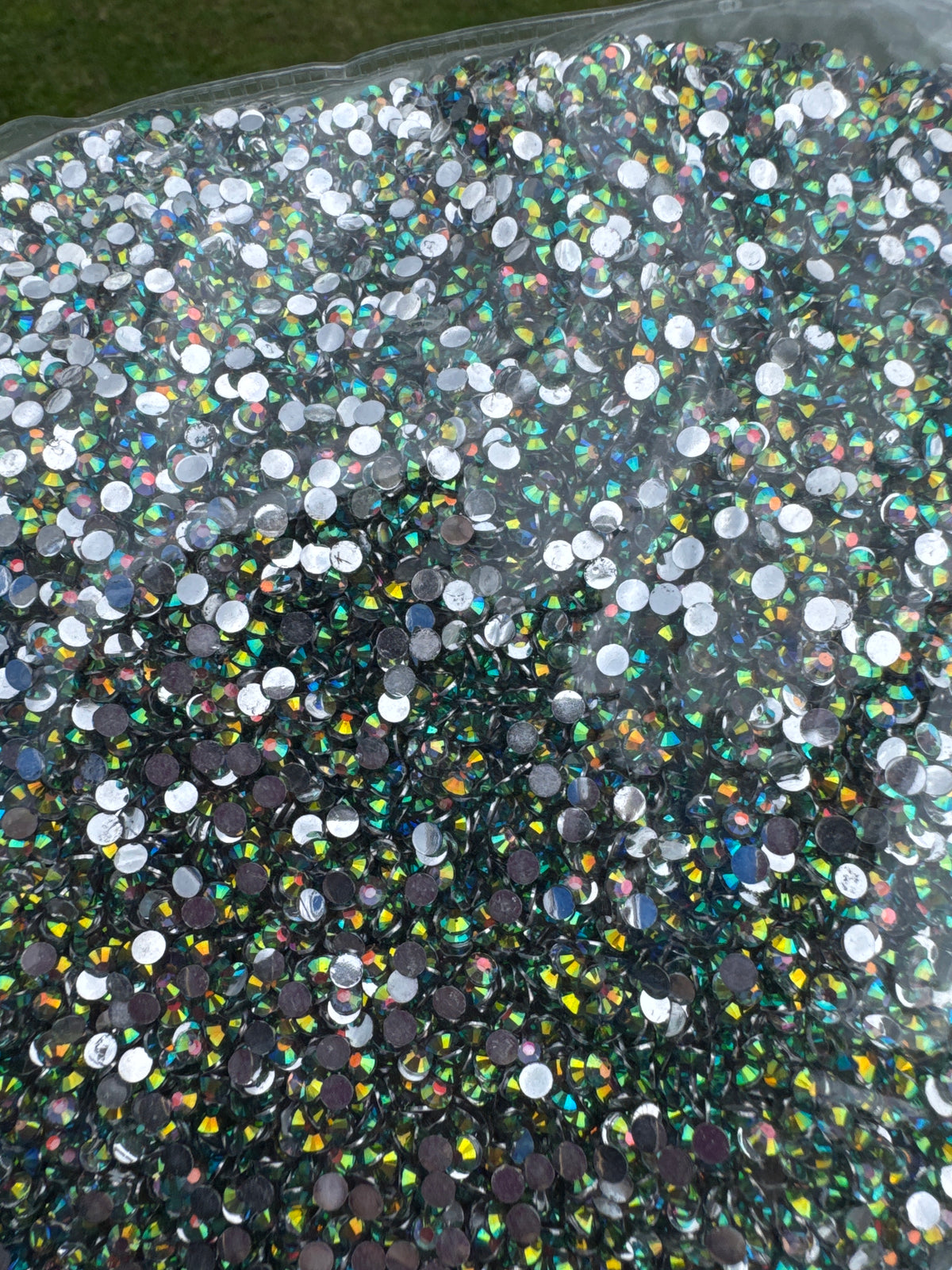 3mm Flat Back Silver Back AB LUX Crystal Diamond Rhinestones | 100gm | WBS-B64