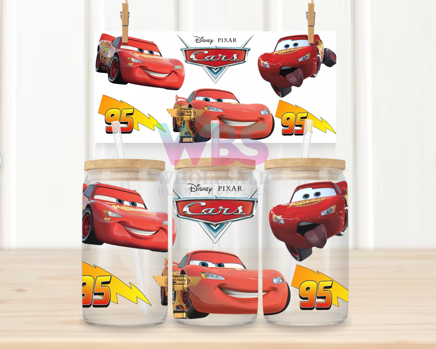 16oz UV DTF Libbey Wrap – Cars W24