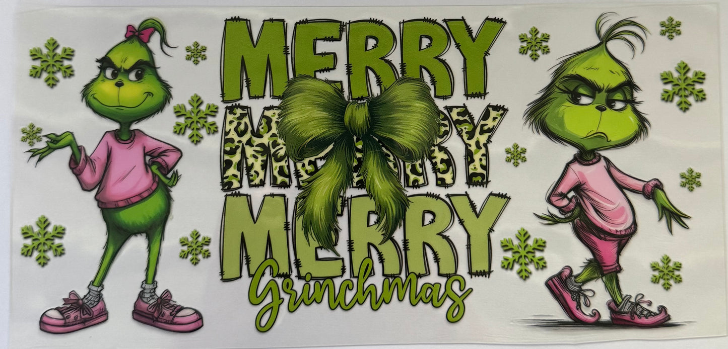 16oz UV DTF Libbey Wrap Christmas W100