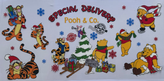 16oz UV DTF Libbey Wrap Christmas W114