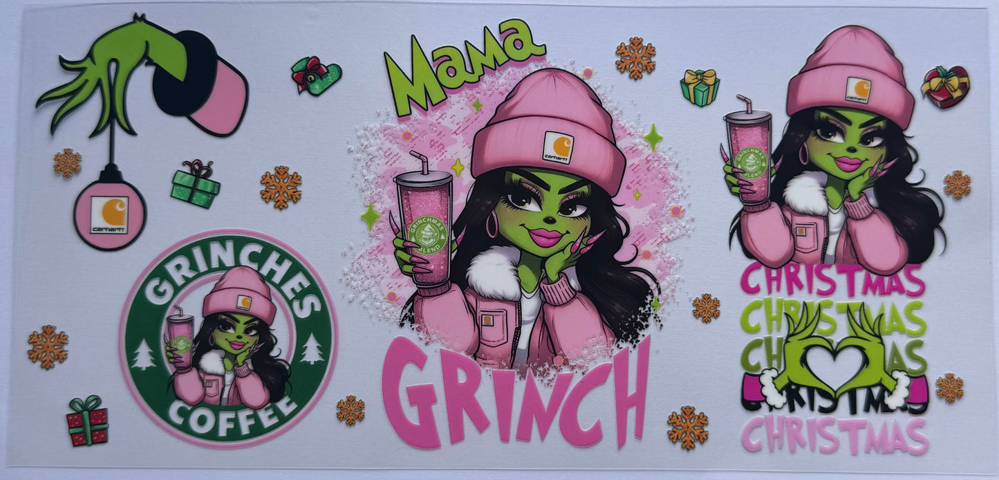 16oz UV DTF Libbey Wrap Christmas W121