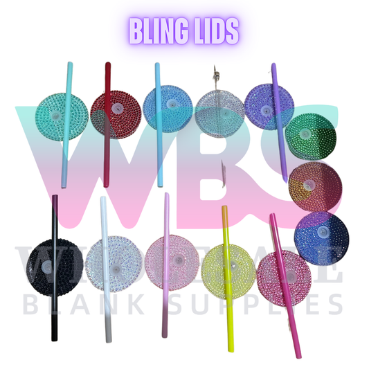 BULK PACK 16 oz  BLING LID Rhinestone
