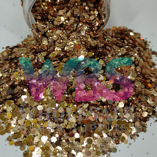 Chunky Glitter Bottle | 50gm | GOLDEN AURA