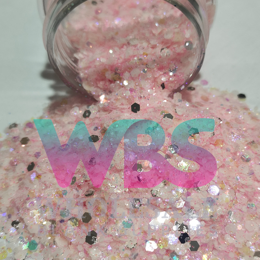 Chunky Glitter Bottle | 50gm | GLOW IN DARK | STARLIGHT HAZE | PINK - BLUE