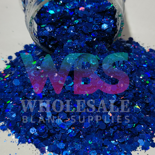 💎 SAPPHIRE SHINE | Chunky Glitter Bottle – 50gm 💎