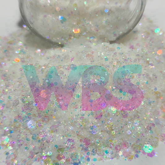 ❄️ GLACIER GLOW | Chunky Glitter Bottle – 50gm ❄️ White