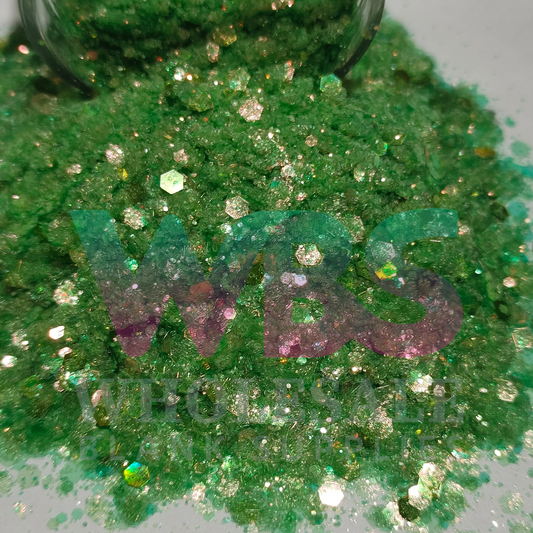 Chunky Glitter Bottle | 50gm | LIME GLOW