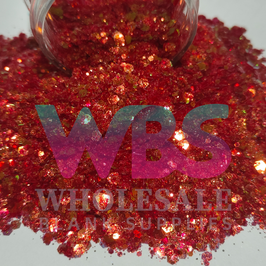 Chunky Glitter Bottle | 50gm | SCARLET SPARK