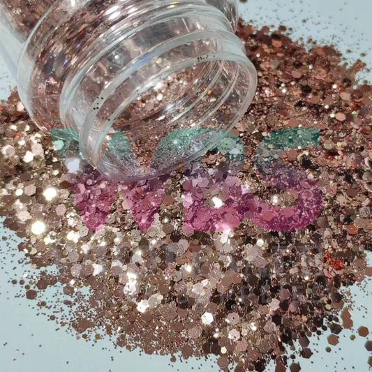 Chunky Glitter Pouch | 250gm | ROSE GOLD