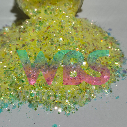 Chunky Glitter Bottle | 50gm | LIME YELLOW SPARKLE