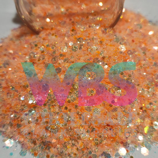 Chunky Glitter Bottle | 50gm | TANGERINE LIGHT