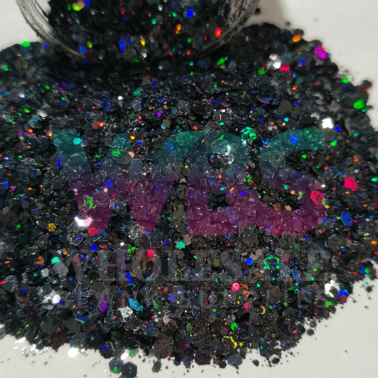 🌑 MIDNIGHT MAGIC | Chunky Glitter Bottle – 50gm 🌑